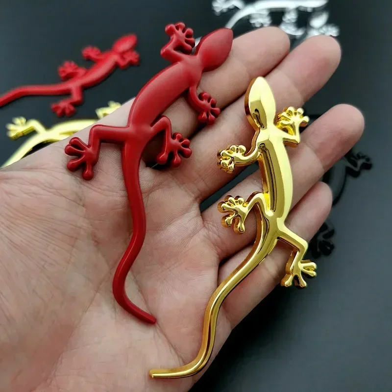 3D Metal Gecko Lizard Rear Trunk Body Emblem Badge Sticker Decals For Audi Quattro A3 A4 A5 A6 Q3 Q5 Q7 Car Styling Accessories