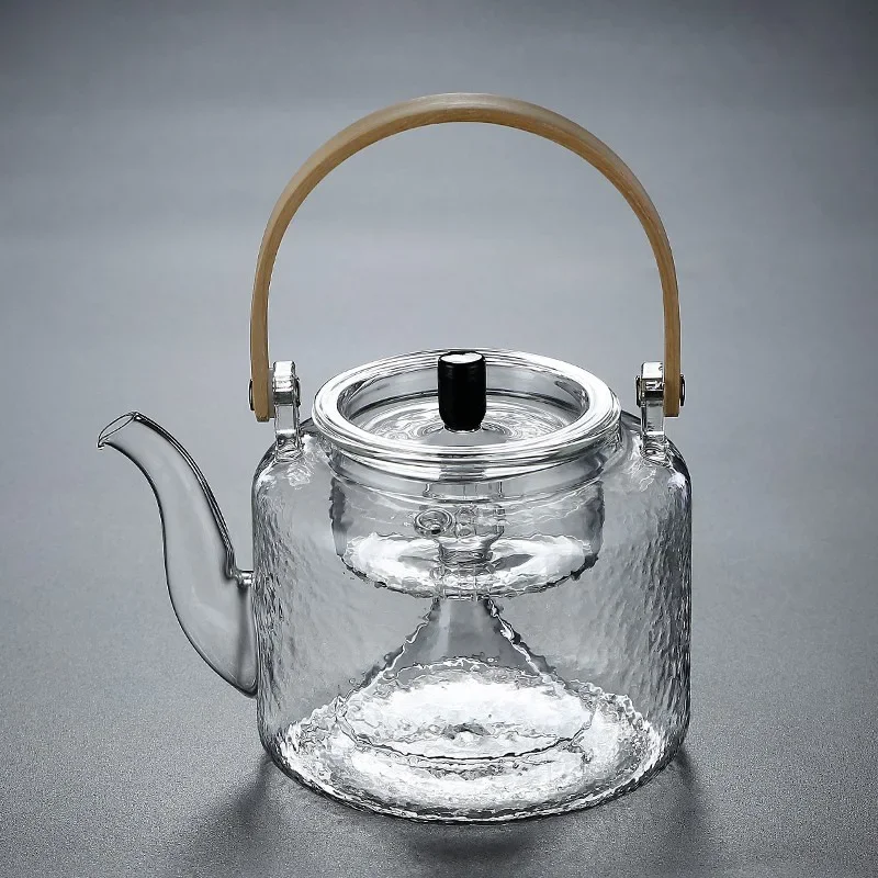 Transparent Handmade Glass Steaming and Boiling Dual-Purpose Loop-Handled Teapot Electric Ceramic Stove Tea-Boiling Stove