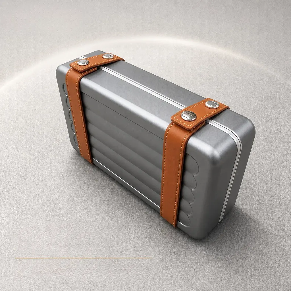 Aluminum alloy cigar box with cedar wood inner lining, optional cigar moisturizing storage box