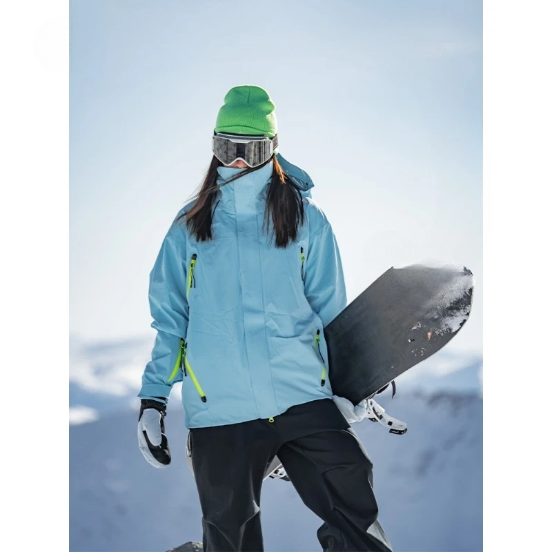 Professional Ski Suit Women's Waterproof Windproof Outdoor Warm Hard Shell Ski Suit Three-in-One Snow Suit Winter