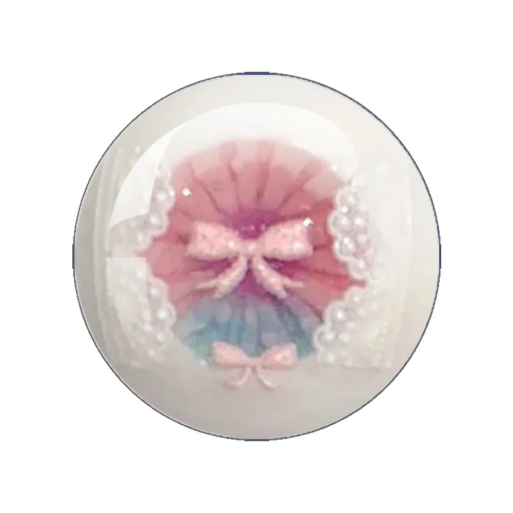 12PCS/Set 10MM-40MM Blythe Doll Eyes Cute Strawberry Apple Pattern Eyes Chips14MM Super Thin Pupil Glass Cabochons  Accessories