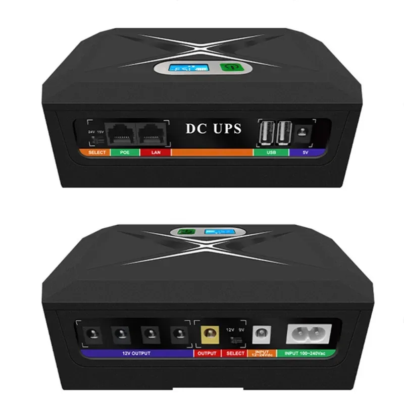 Mini UPS portatile da 60 W con rete di alimentazione di backup da 12 V 60 Watt applicabile per alimentatori CC UPS Wifi con funzione di backup
