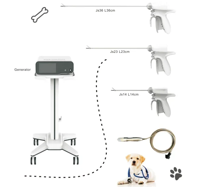 Surgical ultrasound scalpel system veterinary laparoscopic generator ultrasonic scalpel system