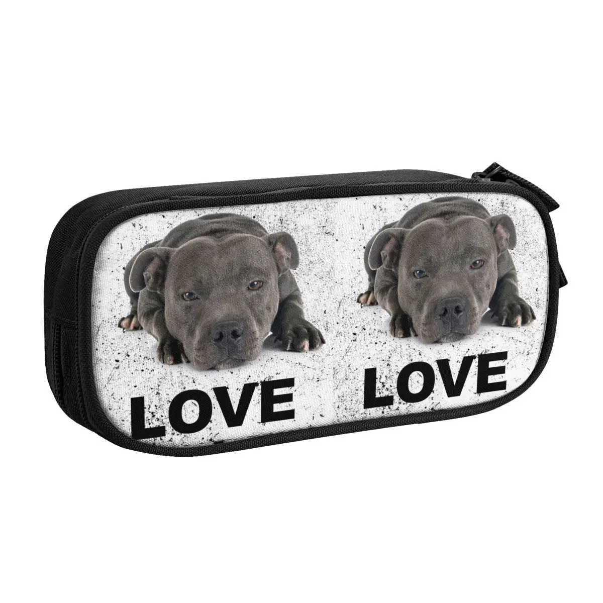 Staffordshire Bull Terrier Dog Pencil Cases for Girl Boy Large Storage EBT Cute Love Pen Box Bag School Accessories