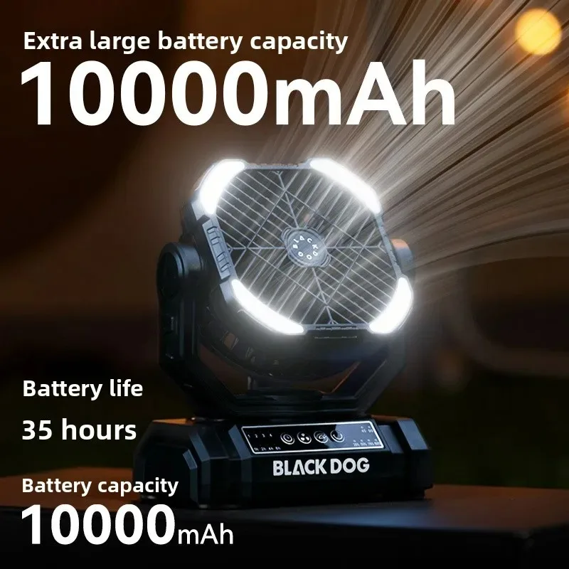 

BLACKDOG Small Tactical New Portable Carry-on Camping Light Rechargeable Lightweight Outdoor Camping Desktop Small Fan Cooling
