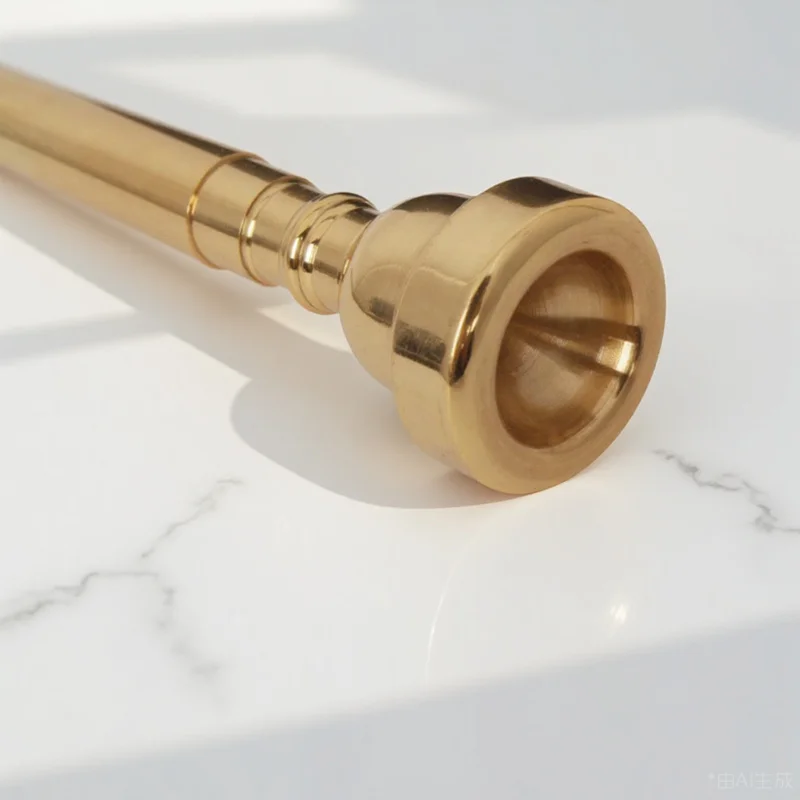 

Precision Engineered 5C Copper Trumpet Mouthpiece Golden for High Register Trumpet Replacement 5C Compatible with Most Brands