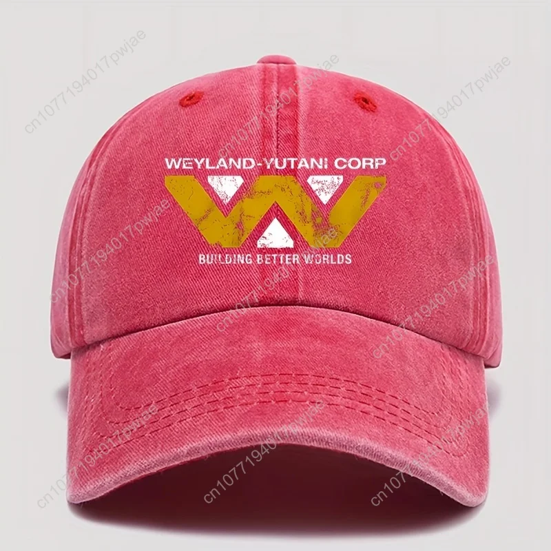 Berretto da baseball vintage in cotone con stampa di lettere Weyland-Yutani, lavabile a mano, berretto unisex per il tempo libero all'aperto per gli appassionati di film