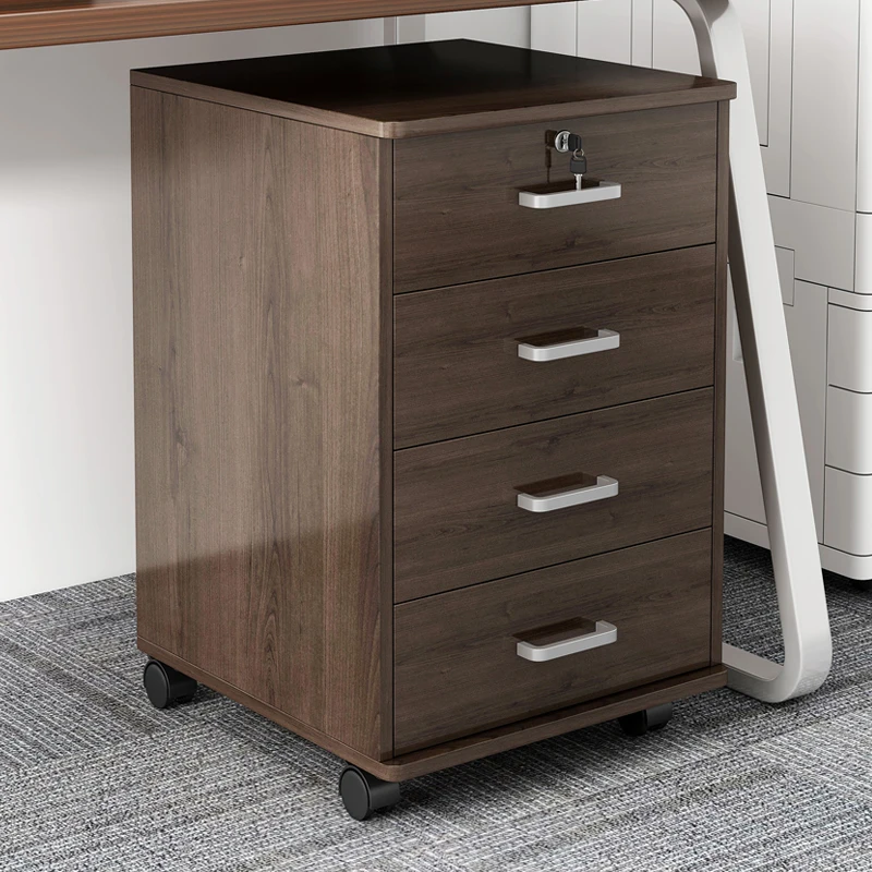 

File cabinet storage cabinet with lock office wooden drawer mobile low wooden small cabinet