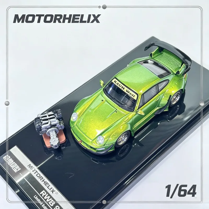 Motor Helix 1/64 alloy 993 polar model custom color realistic car model figurine collectible display item