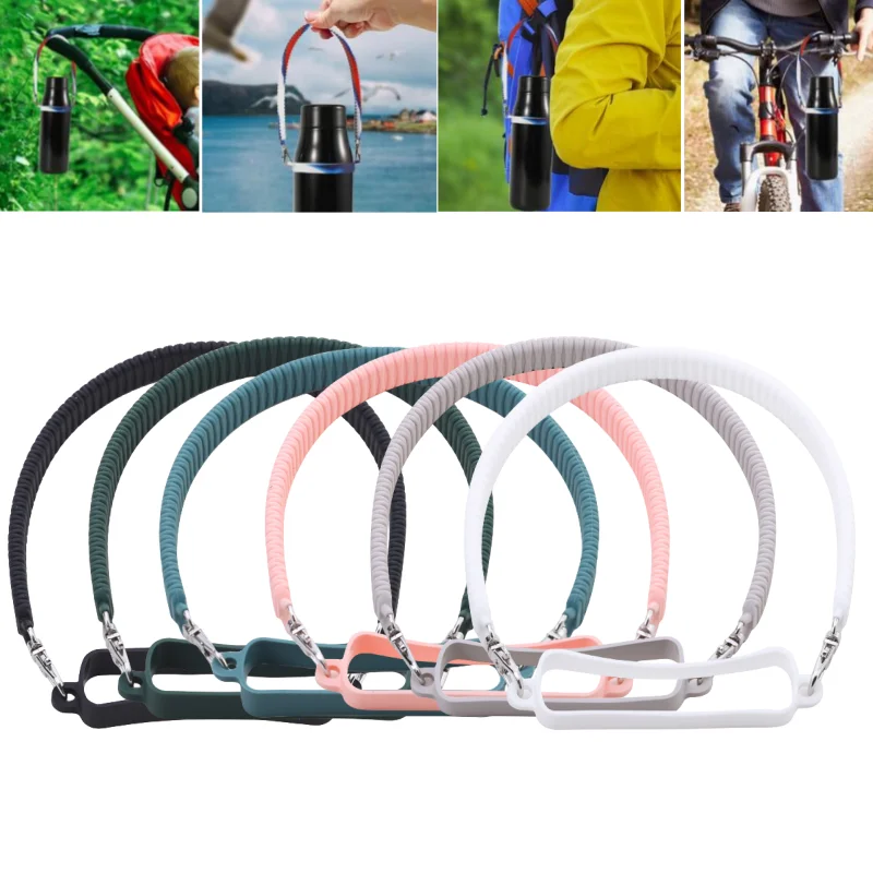 Water Bottle Handle Water Bottle Sling Carrier Holder Strap Soft Durable Silicone for Most 8-40oz Bottles for Cup Accessories