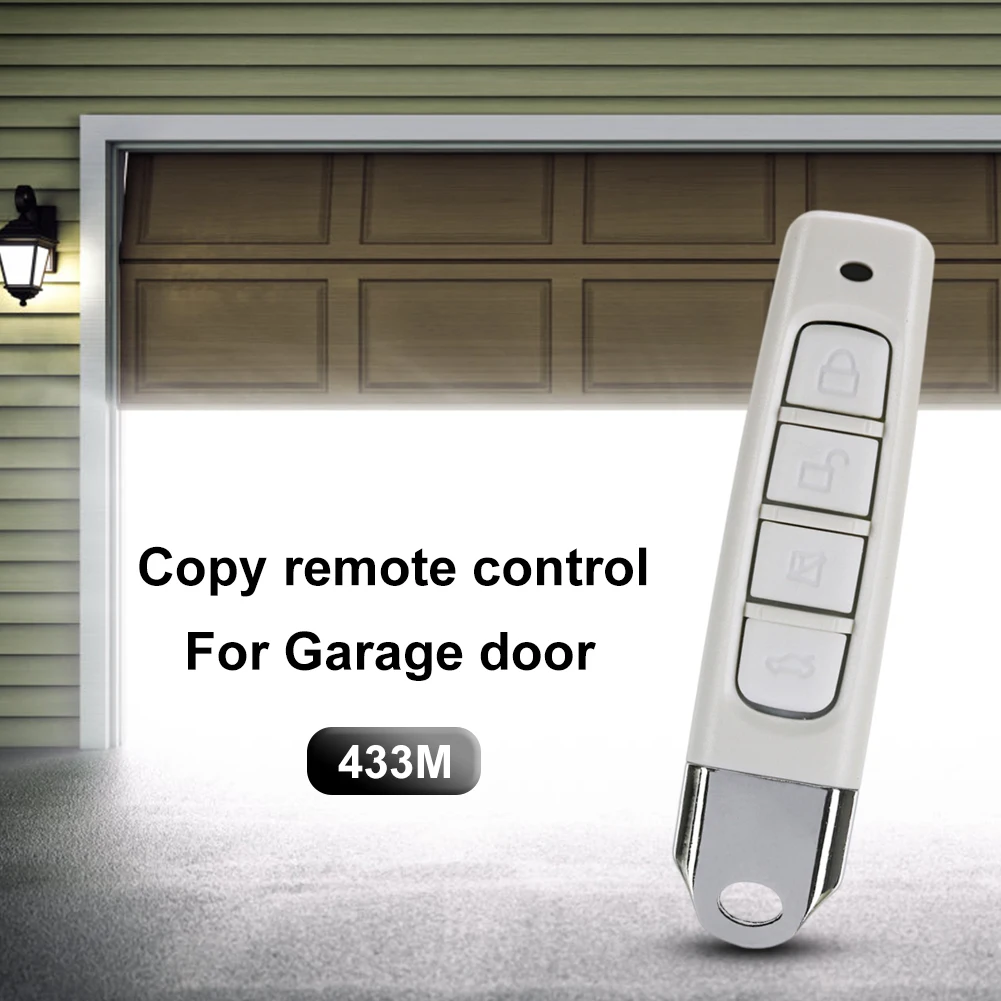 Controle remoto universal 433mhz, 4-chave, controle remoto, para garagem, porta elétrica, duplicadora, chave do carro