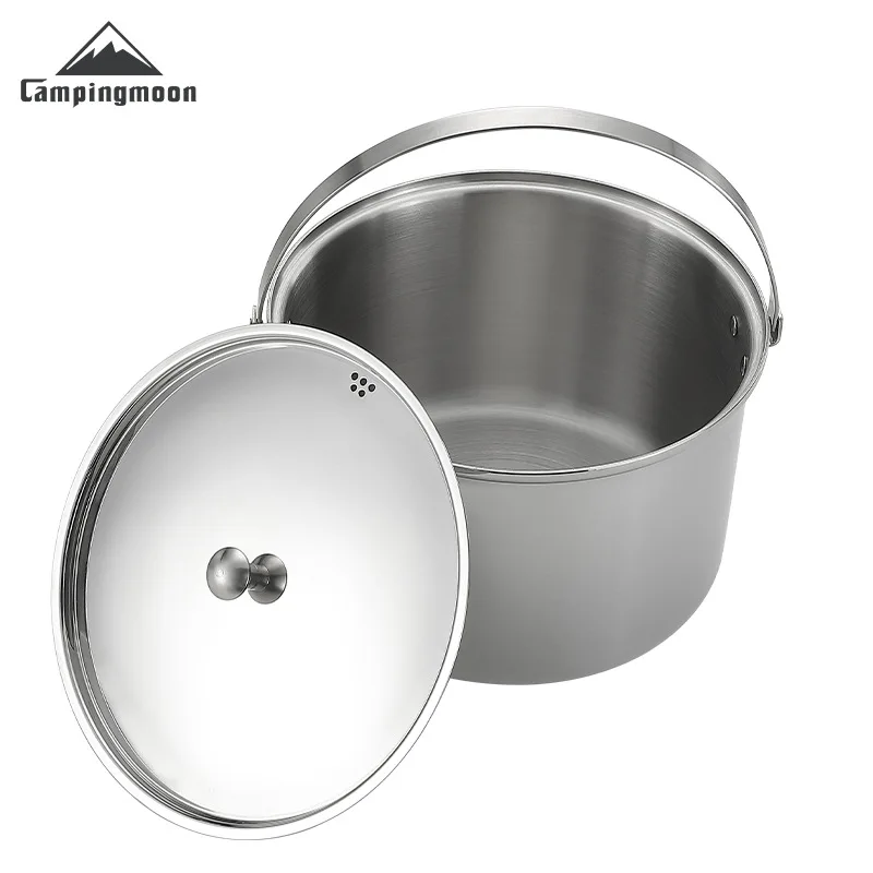 CC-24 مركب الفولاذ المقاوم للصدأ 5.9L وعاء خارجي نزهة تجهيزات المطابخ جهاز طهي الأرز غلاية مياه سعة كبيرة التخييم إناء للحساء