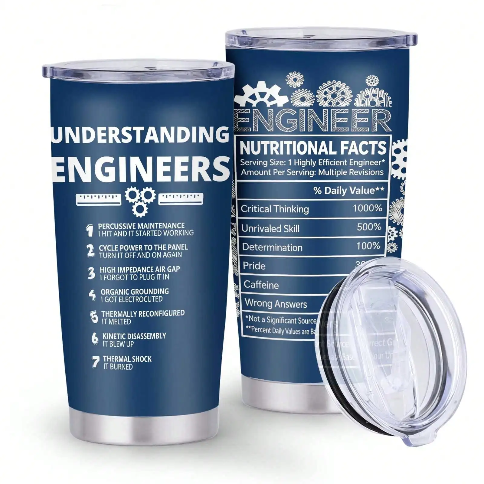 

1pc/20oz Engineer-Themed Water Bottle, Stainless Steel, Water Cup, Coffee Cup, With Lid, Sports Water Bottle, Nurses' Day Gift, Mother's Day Gift, Hand Wash Only, Graduation Gift, Birthday Gift, Suitable For Women, A Gift For Family And Friends, A Cup For