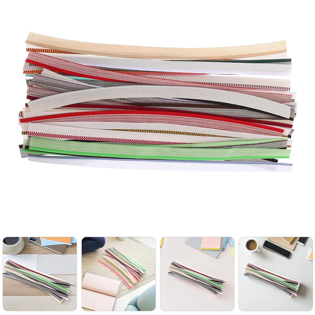 

2 Sets Book Binding Headbands Endbands Fabric Beginner Bookbinding Kit Thread Supplies Repair