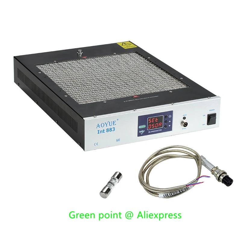 AOYUE-Station de préchauffage de soudage INT 883 ESD, utilise la technologie de chauffage infrarouge à quartz, contrôle numérique, outils de soudure de réparation IC