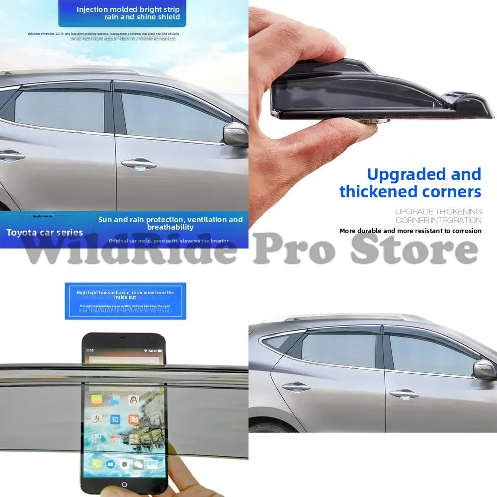 

1 set Injection Molded Car Rain Visors for Hyundai IX35 IX25 IX45 Santa Fe New Santa Fe Kona Tucson