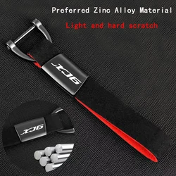 For Yamaha XJ6N XJ6 N DIVERSION 2009 - 2015 Accessories Custom LOGO Motorcycle Keyring Zinc Alloy Suede Leather Keychain