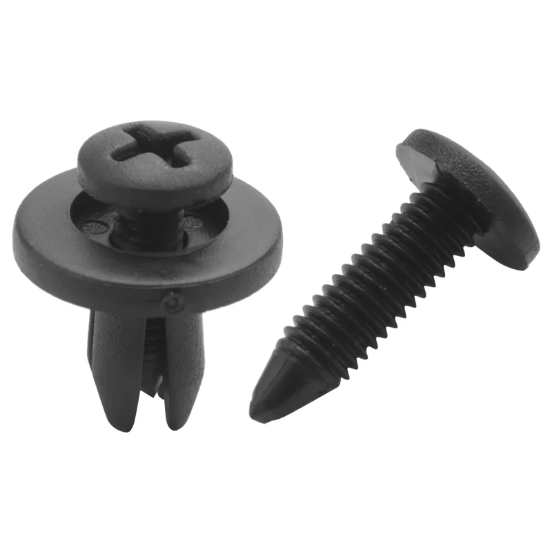 AA49 150 Uds. Clips de pasador de parachoques de remache tipo empuje de plástico de 6Mm