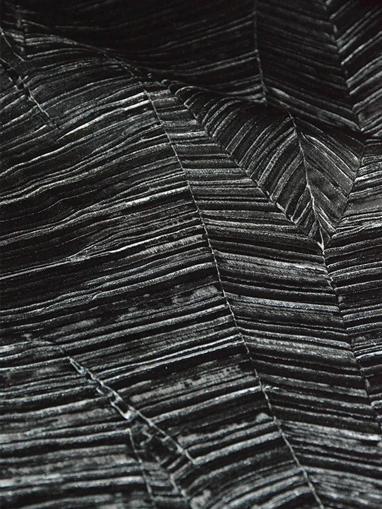 

Плиссированная ткань с бронзовым эффектом в китайском стиле для пошива одежды, дизайнерская ткань, продается на метры, материал для рукоделия, чистый полиэстер