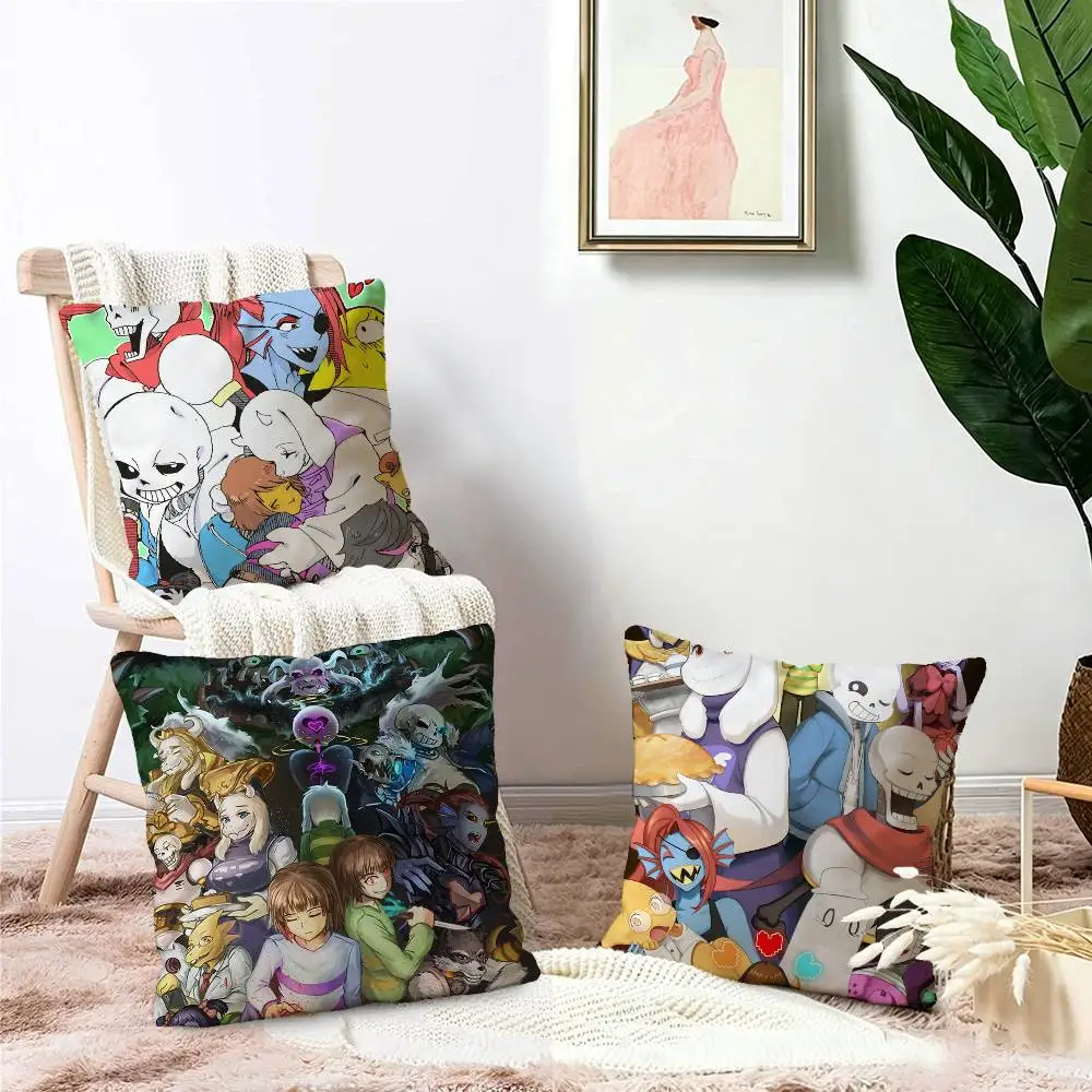 Game Undertale Cushion Cover Inches Farmhouse Decor Home Throw Pillow Covers for Couch Decorations