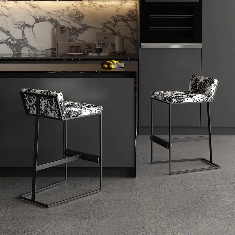 Black Height Barstools Modern With Back Throne Bedroom Minimalist Barstools Ergonomic Aesthetic Bancos De Bar Salon Furniture