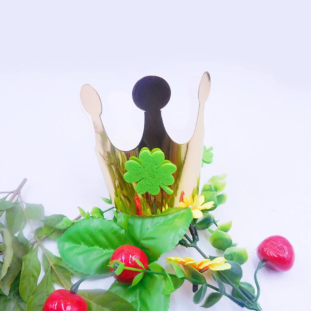

40pcs Hat St Patrick's Day Party Crown Paper Party Crown Hat Cap Decoration Adults Photo Prop Festive Supplies