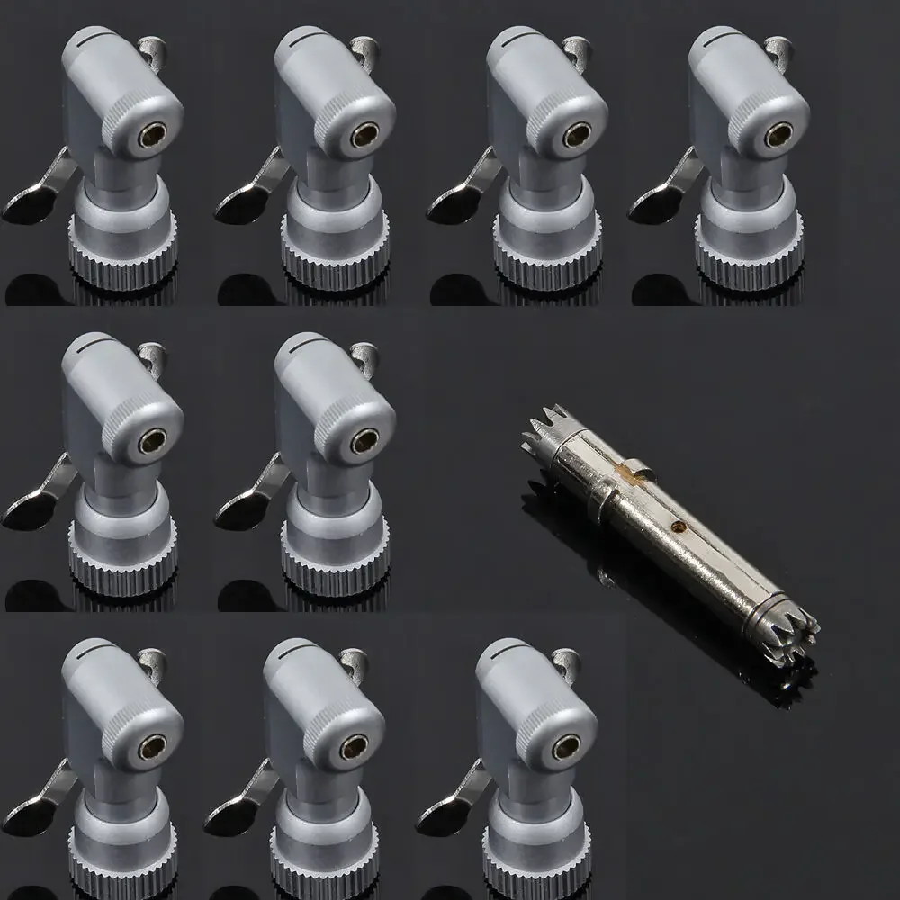 10PCS Dental E Type Latch Contra Angle Head For Slow Low Speed Handpiece fit NSK