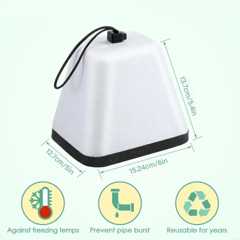 مجموعة 808F من 3 حنفيات في الهواء الطلق معزولة تغطي Weathers الباردة واقي صمامات حنفية حامي مناسبة للحماية الشتوية