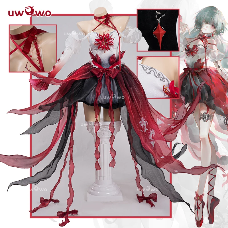 AUF LAGER UWOWO Phrolova Cosplay Kostüm aus dem Spiel Wuthering Waves, Phrolova Fanart, Opern-Phantom-Kleid, Cosplay-Kostüm, WuWa Halloween-Kostüm