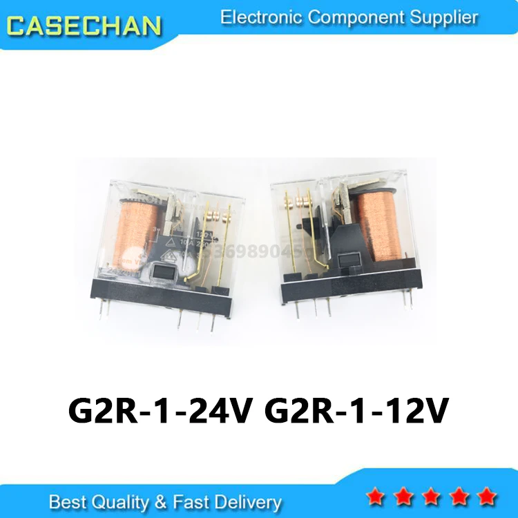 5PCS  G2R-1 12VDC 24VDC Relay G2R-1-12V SPDT NC 5 Pins DIP G2R-1-24V