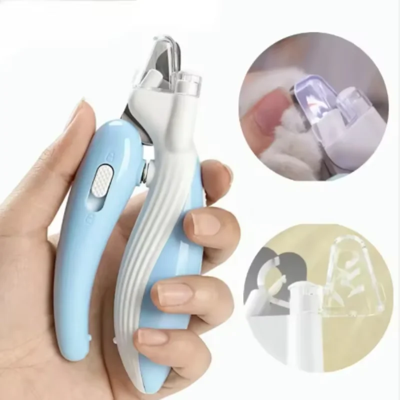 1PC LED Lighted Cat Nail Clippers Anti-Blood-Splatter Pet Nail Scissors for Kittens Dog Nail Clippers with Lights