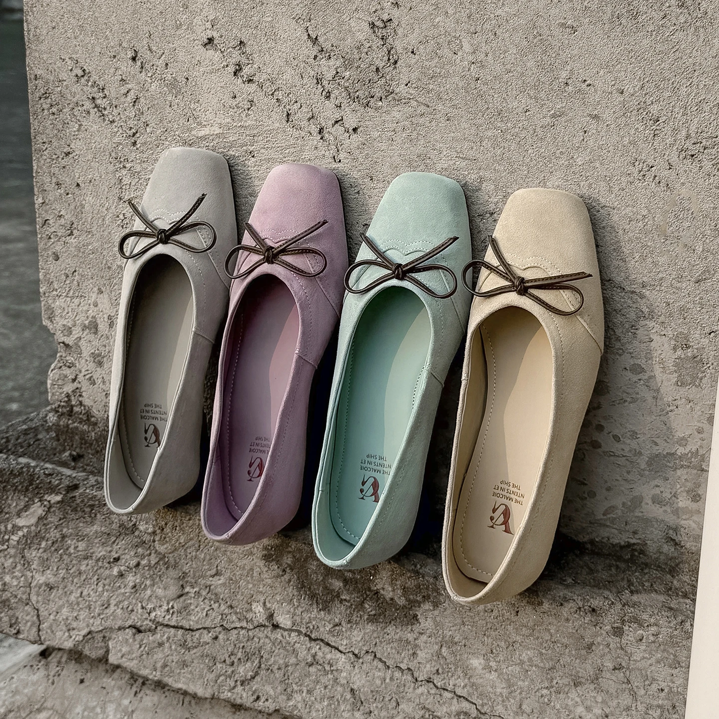 

Genuine Leather Sheepskin Classic Women's Shoes,Slip-On Comfortable Low Heels Butterfly-Knot Ballet Flats Shoes