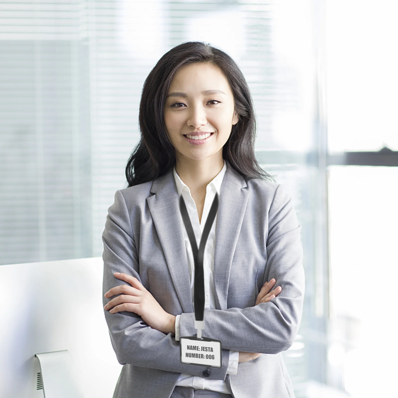 1 مجموعة حامل بطاقة سبائك الألومنيوم انفصال الحبل معرف شارة غطاء للطلاب العمال الممرضات الأطباء استخدام مكتب المدرسة #3