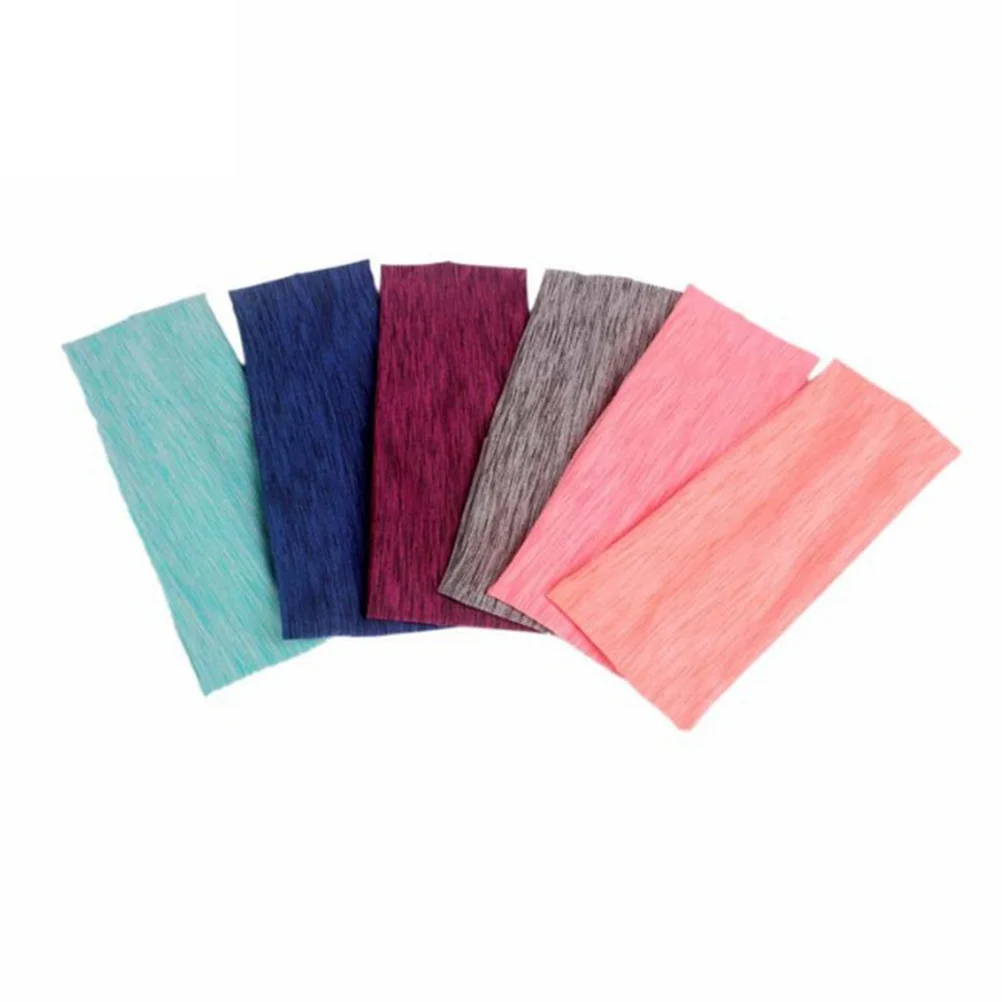 

6Pcs Yoga Hairbands Elastic Sports Sweatbands for Running Ball Games Face Cleaning Sweat Absorbing Cool Elastic Headbands