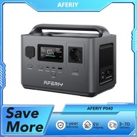 AFERIY P040 Portable Power Station, 400W 256Wh Outdoor Generator, 5 Outputs, 1.2H Full Charge, 3500+ Cycles LiFePO4 Battery