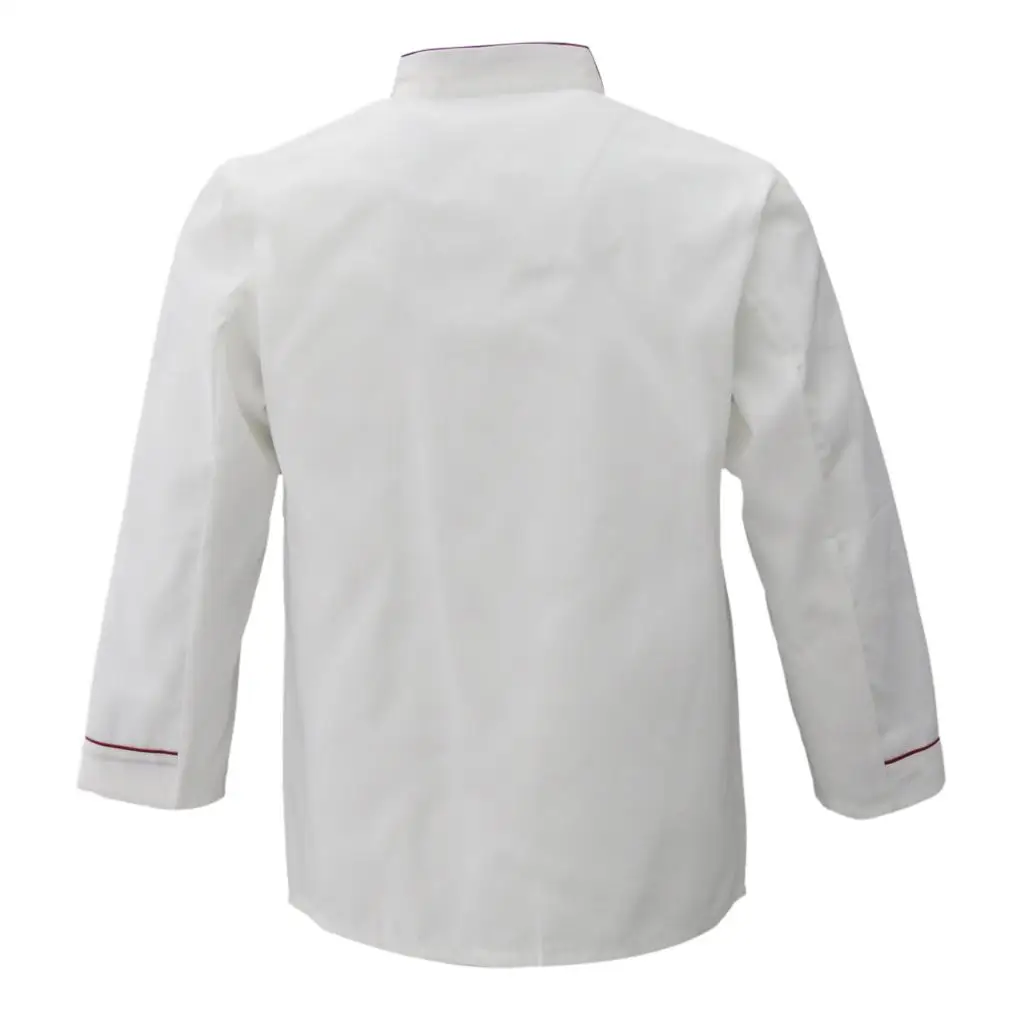 Unisex chef-kok uniform lange mouw double-breasted heren chef-kok jas L