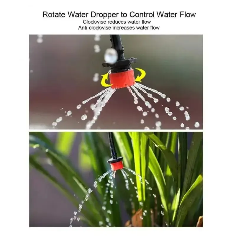 Drip Irrigation System Automatic Watering Garden Hose Micro Drip Watering Kits Adjustable Nozzle Garden Supplies System Water