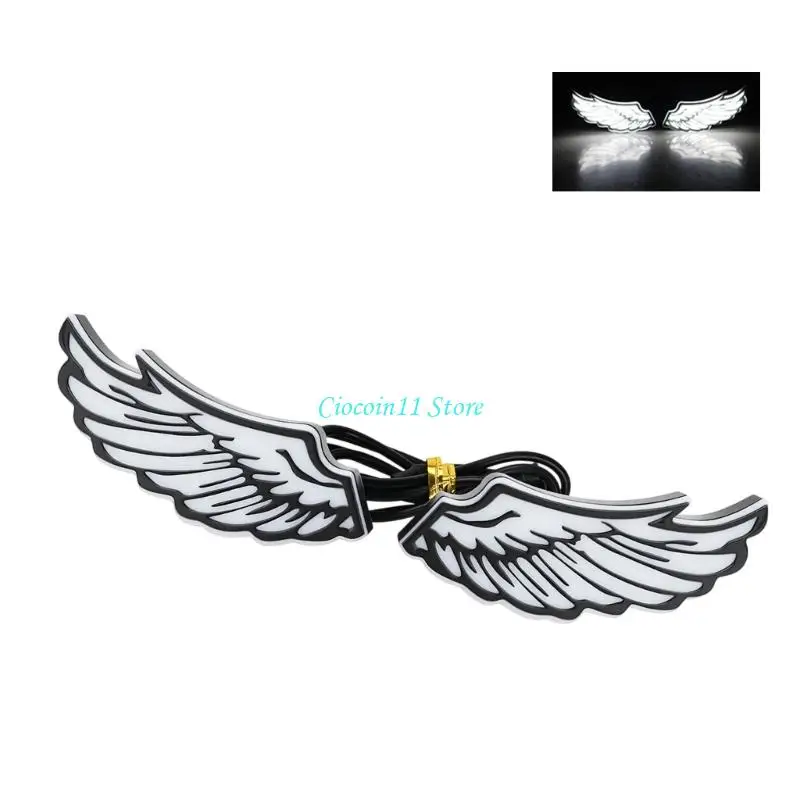 Y1UB Matching Motorcycle Driving Light Pair with Feather-Pattern Styling