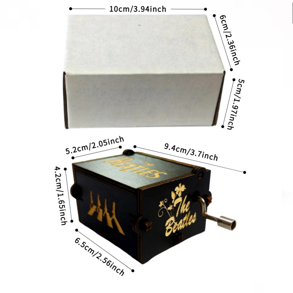 Engraved Vintage Wooden Hand Crank Music Box, Anime Themed (Dragon Ball Z/Naruto/Demon Slayer), Ideal Gift for Anime Fans view 6