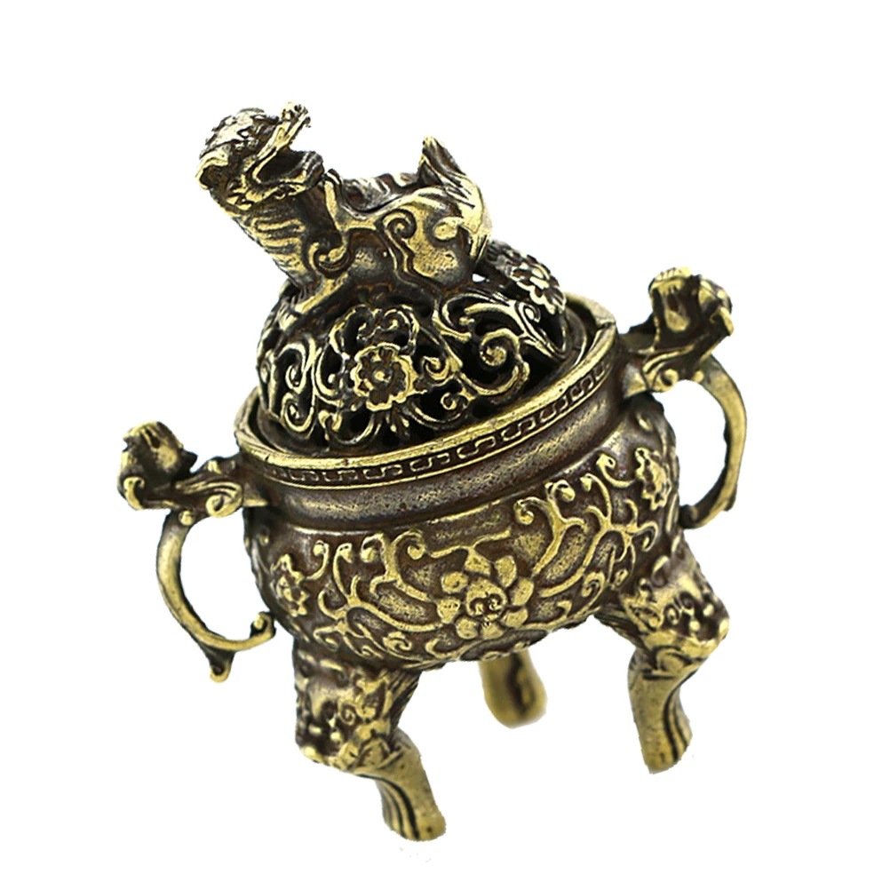 

Pixiu Incense Burner Ornaments Portable Exquisite Censer Decor Decorate Decorative Copper Indoor