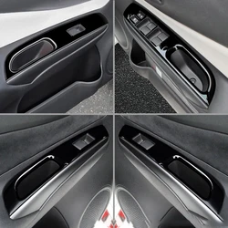 RHD For Nissan Note E12 2014-2019  Car Interior door glasss Window Lift control Switch Button Cover Trim Sticker accessories