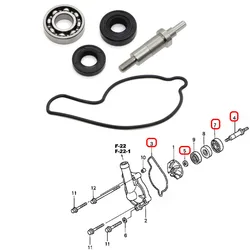 Engine Complements Hot Rods Water Pump Repair kits For HONDA CRF450R 02-08 CR 450 R 2002 2003 2004 2005 2006 2007 2008 CRF 450 R