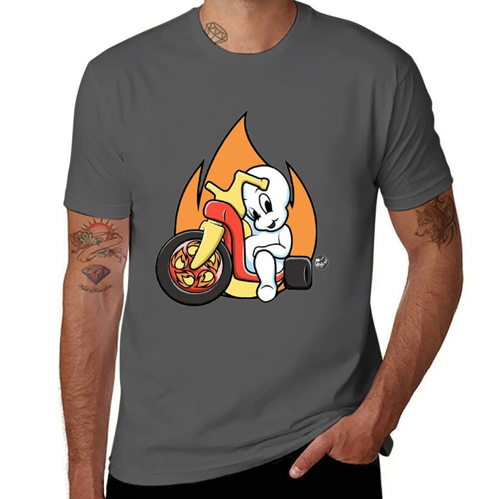 

Life goal - Casper funny T-Shirt Big Size Short Sleeve Casual Top