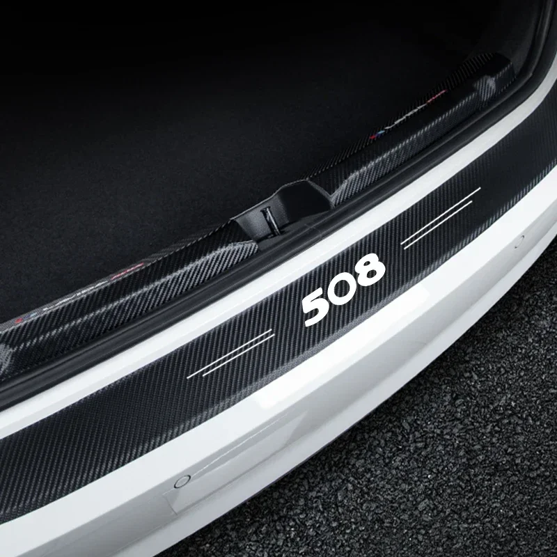 For Peugeot 508 2011 2012 2013 2014 2015 2016 2017 2018 2019 2020 2021 SW GT RXH Accessories Car Trunk Rear Bumper Logo Sticker