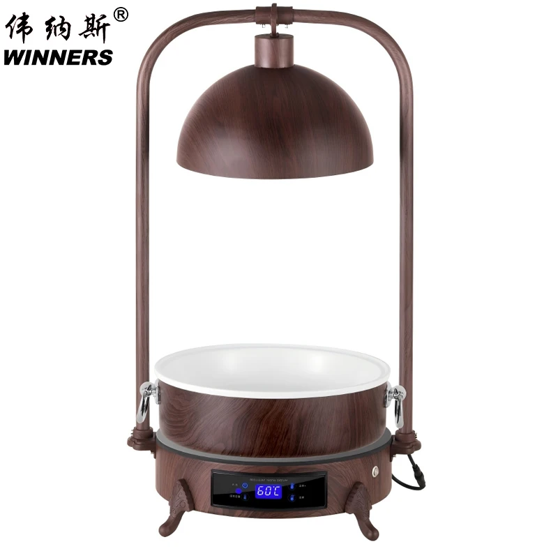 

Нагревательная пластина для фуршета из нержавеющей стали с текстурой дерева, 2-в-1, для подогрева еды, для отелей и банкетов