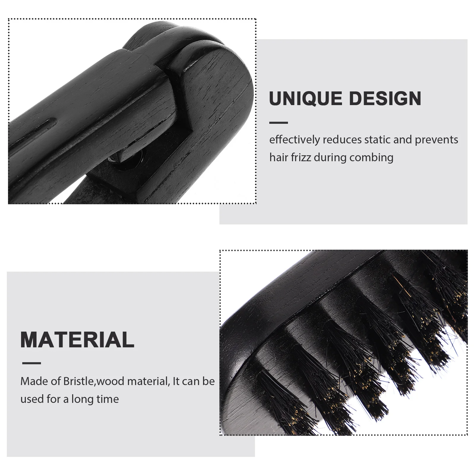 

Hair Straightener Comb Double Sided Clamp Brush Bristle Anti-Static Smooth Hair Styling Tool Portable Natural Curl