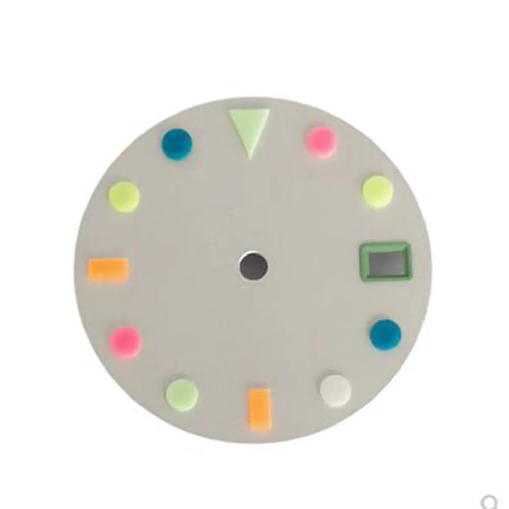 28.5mm Luminous Single Calendar Dial Colorful Cabochon For Japan NH35/ NH36/ 4R/ 7S Movement 3/3.8/4.2 Watch Accessories