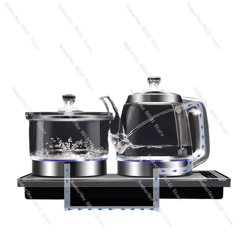 Fully Automatic Electric Tea Kettle with Built-In Tea Brewing Table, Water Filling Kettle with Electromagnetic Boiling Function