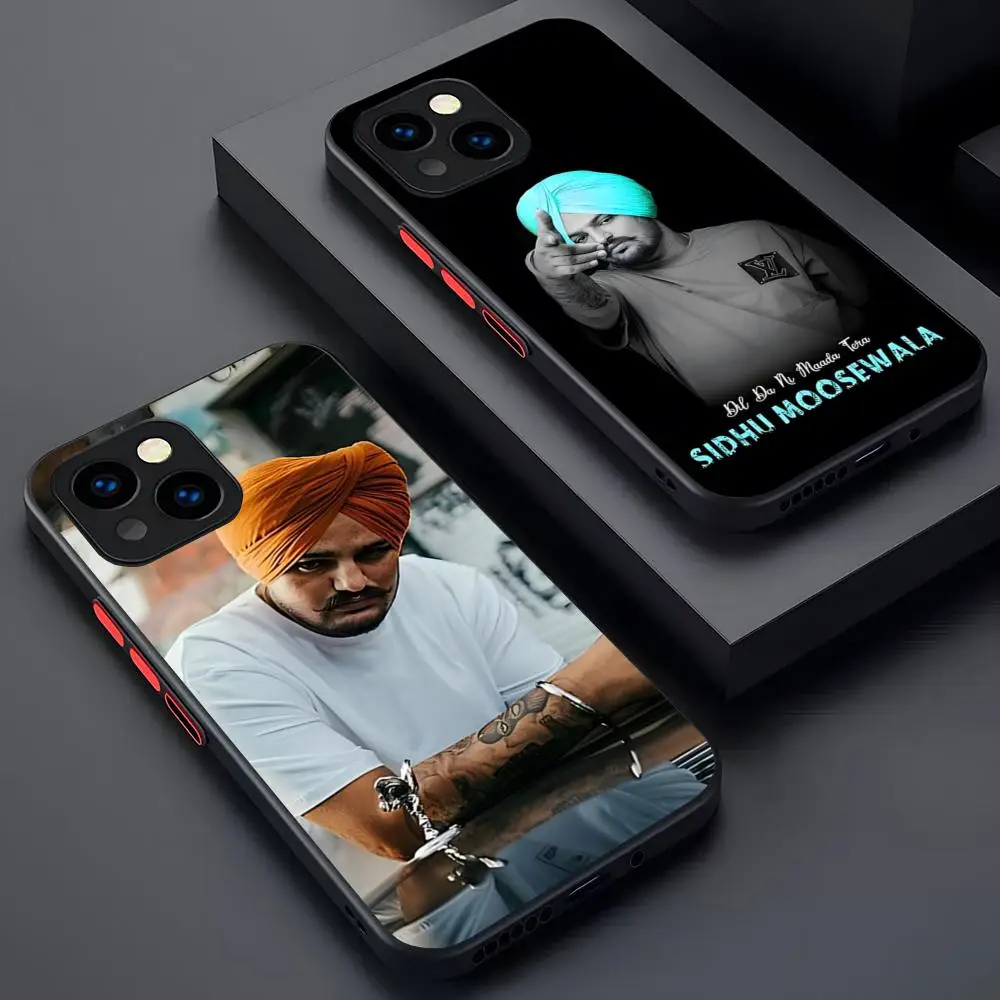 Rapper Sidhu Moose Wala Phone Case Matte Transparent For 16 15 IPhone 12 11 13 Pro Max X XR XS 8 SE Mini Plus Back Cover