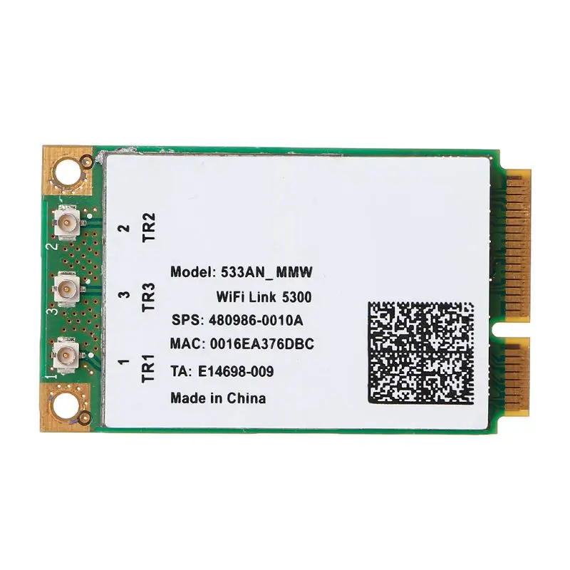 Mini PCI-E Wlan Card ForIntel WIFI Link 5300 AGN Dual Band 450Mbps Wireless PCIe 2.4Ghz 5Ghz Half Size